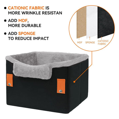 Flag Village Auto Tools Portable Small Dog Car Seat Dog Booster Seat For Car With Clip-On Safety Leash Perfect For Small Pets Pet Products