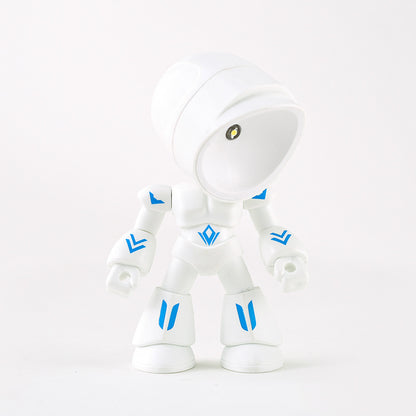 Flag Village Cute LED Hero Table Lamp Mini Portable Cool Mecha Cute Robot Night Light Bedroom Home Decoration Kids Boys Gifts