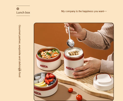Flag Village Employee Customer Lunch Box, Bento Tableware, Gift Box Set