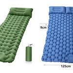 Flag Village Outdoor Camping Travel Portable Inflatable Cushion Built-in Foot Inflatable