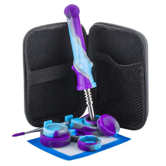 Flag Village Titanium Pin Pipe Gift Box Silicone Smoking Set