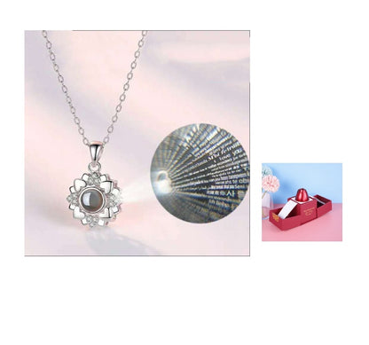 Flag Village Hot Valentine's Day Gifts Metal Rose Jewelry Gift Box Necklace For Wedding Girlfriend Necklace Gifts