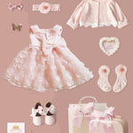 Flag Village Baby High-end Gift Box Little Princess Dress Lace Dress Suit