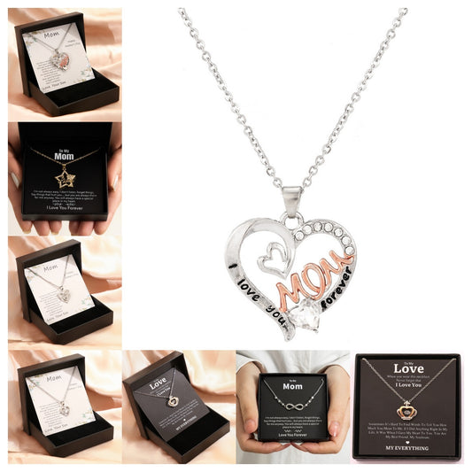 Flag Village Mother's Day Necklace Gift Box Love Necklace For Women Fine Jewelry Women Accessories Fashion Jewelry