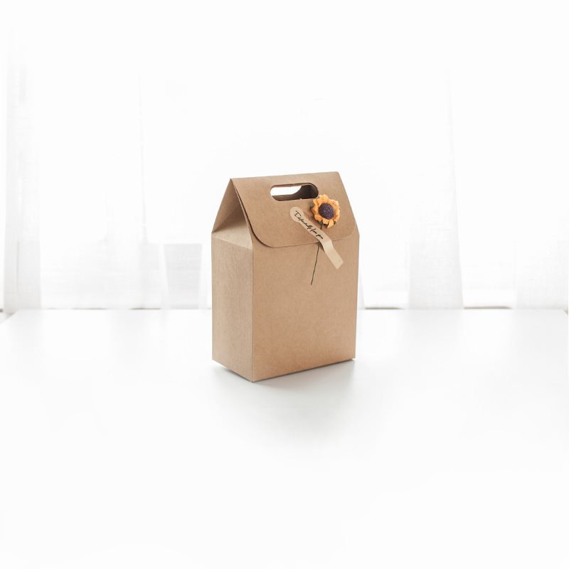 Flag Village Simple Vintage Kraft Gift Bag Gift Box Birthday Gift Bag
