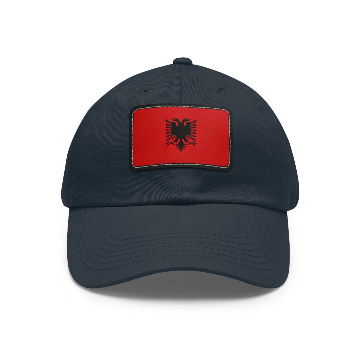 Flag Village Albania Flag Hat Cap with Leather Patch