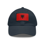 Flag Village Albania Flag Hat Cap with Leather Patch