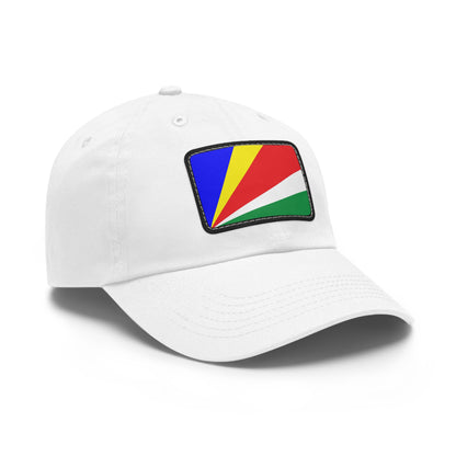 Flag Village Seychelles Flag Hat Cap with Leather Patch
