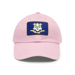 Flag Village Connecticut State Flag Hat Cap Leather Patch