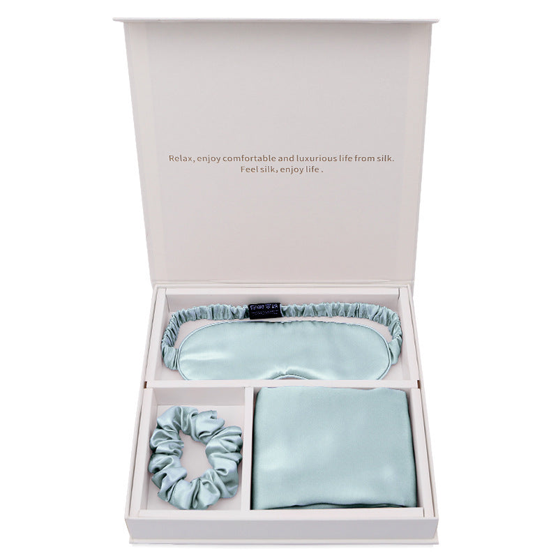 Flag Village Silk Eye Mask Pillowcase Head Flower Gift Box