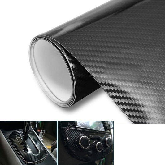 Flag Village Auto Tools Car Styling Glossy Black 5D Carbon Fiber Vinyl film Car Wrap