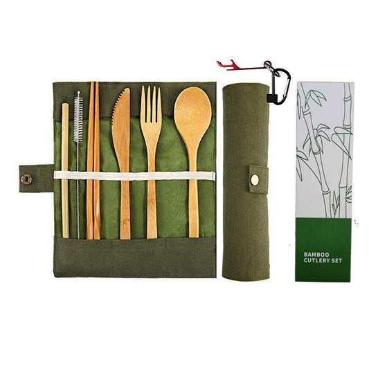 Flag Village Bamboo portable tableware gift box 11pcs set