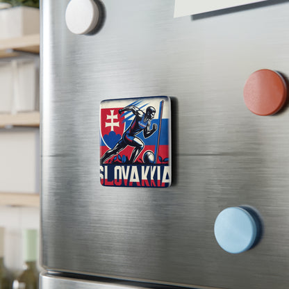 Flag Village Slovakia Flag Sporting Porcelain Magnet, Square SVK0004