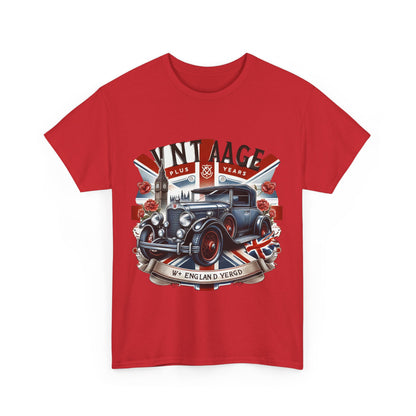 Flag Village UK Vintage Car Flag T-SHIRT Heavy Cotton Tee UK0007