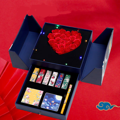 Flag Village Carved Lipstick Gift Box Forbidden City Chinese Style Makeup Set