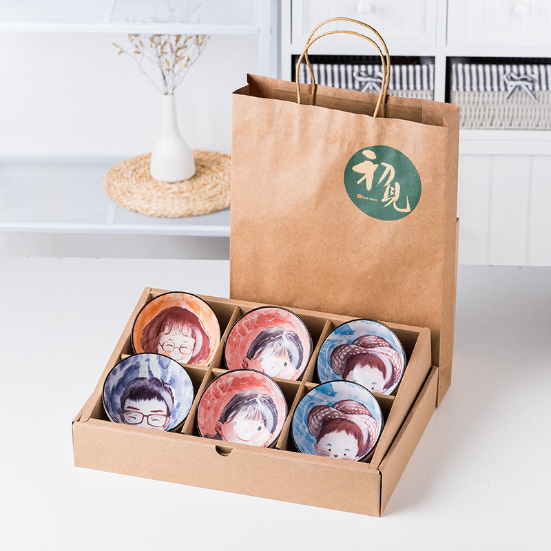 Flag Village Gift Cartoon Tableware Tableware Gift Box Set