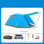Flag Village Four Person Outdoor Camping Space Folding And Thickening Tent Rain And Sun Proof Outdoor