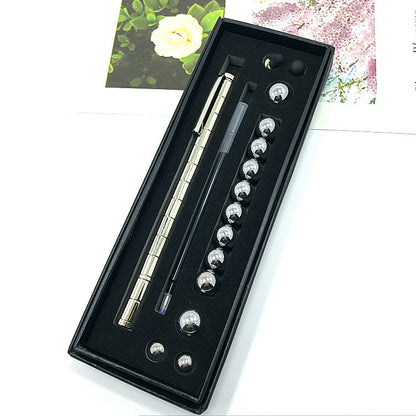 Flag Village Stress Reducer Relief Toys Gift Box funny black golden kits Fidget magnetic polar pen with stylus ball pen