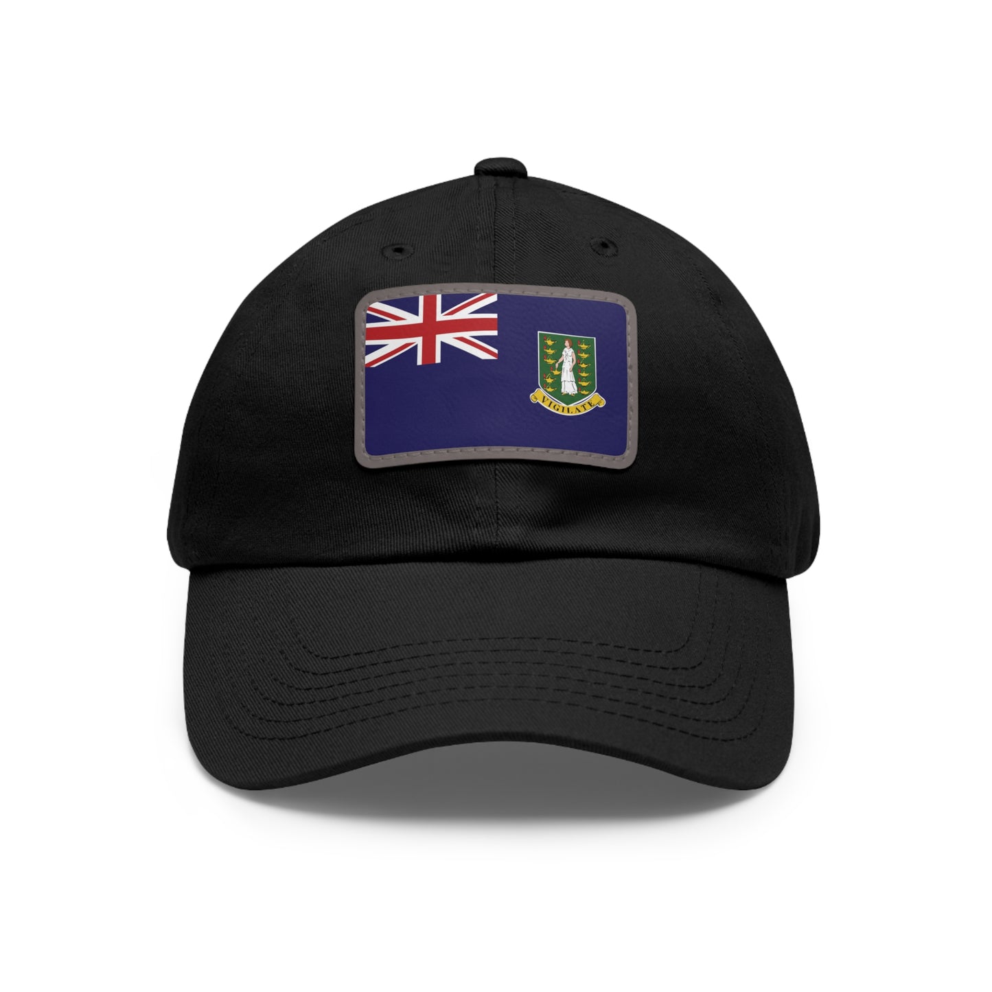 Flag Village Virgin Islands(British Virgin Islands) Flag Hat Cap with Leather Patch