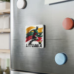 Flag Village Lithuania National Flag Magnet 2" x 2"