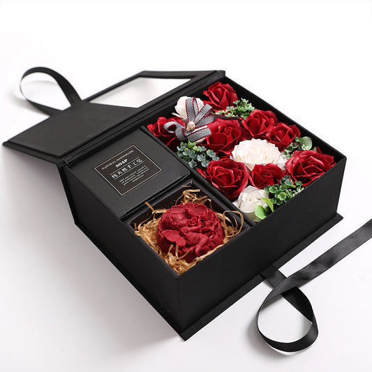 Flag Village Soap Flower Box Tanabata Valentine's Day Gift Creative Birthday Rose