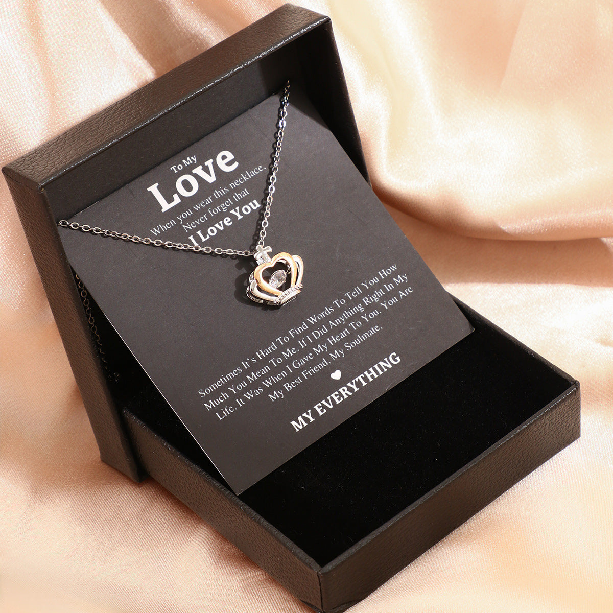 Flag Village Mother's Day Necklace Gift Box Love Necklace For Women Fine Jewelry Women Accessories Fashion Jewelry