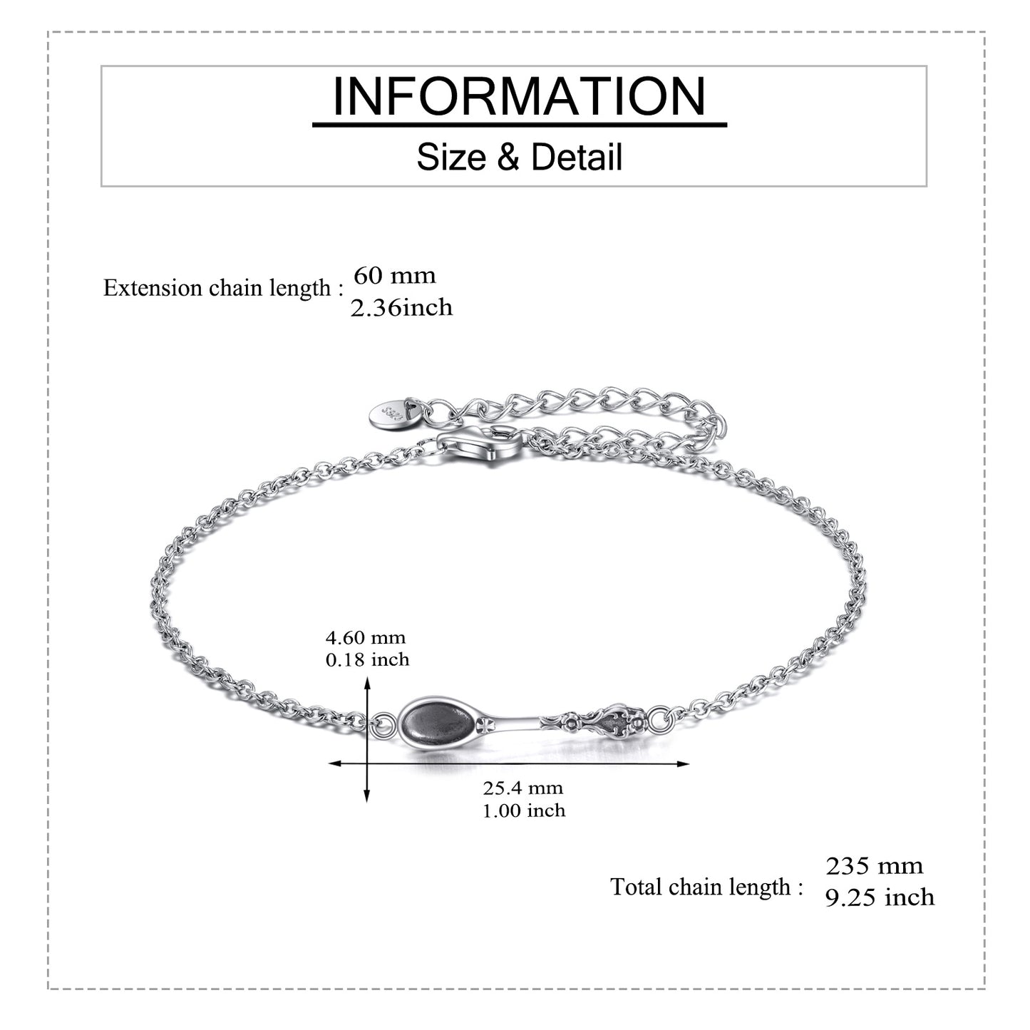 Flag Village Spoon Bracelet 925 Sterling Silver Spoon Bracelet Spoon Jewelry for Women Girls Gifts