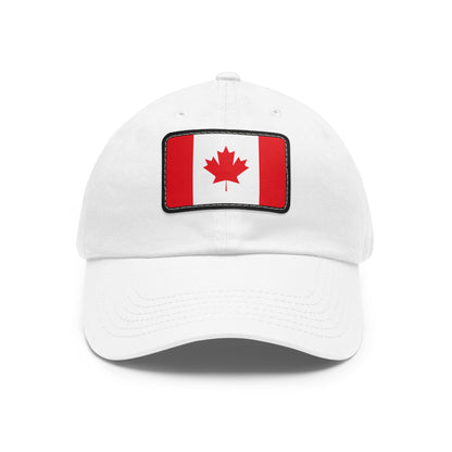Flag Village Canada Flag Hat Cap with Leather Patch