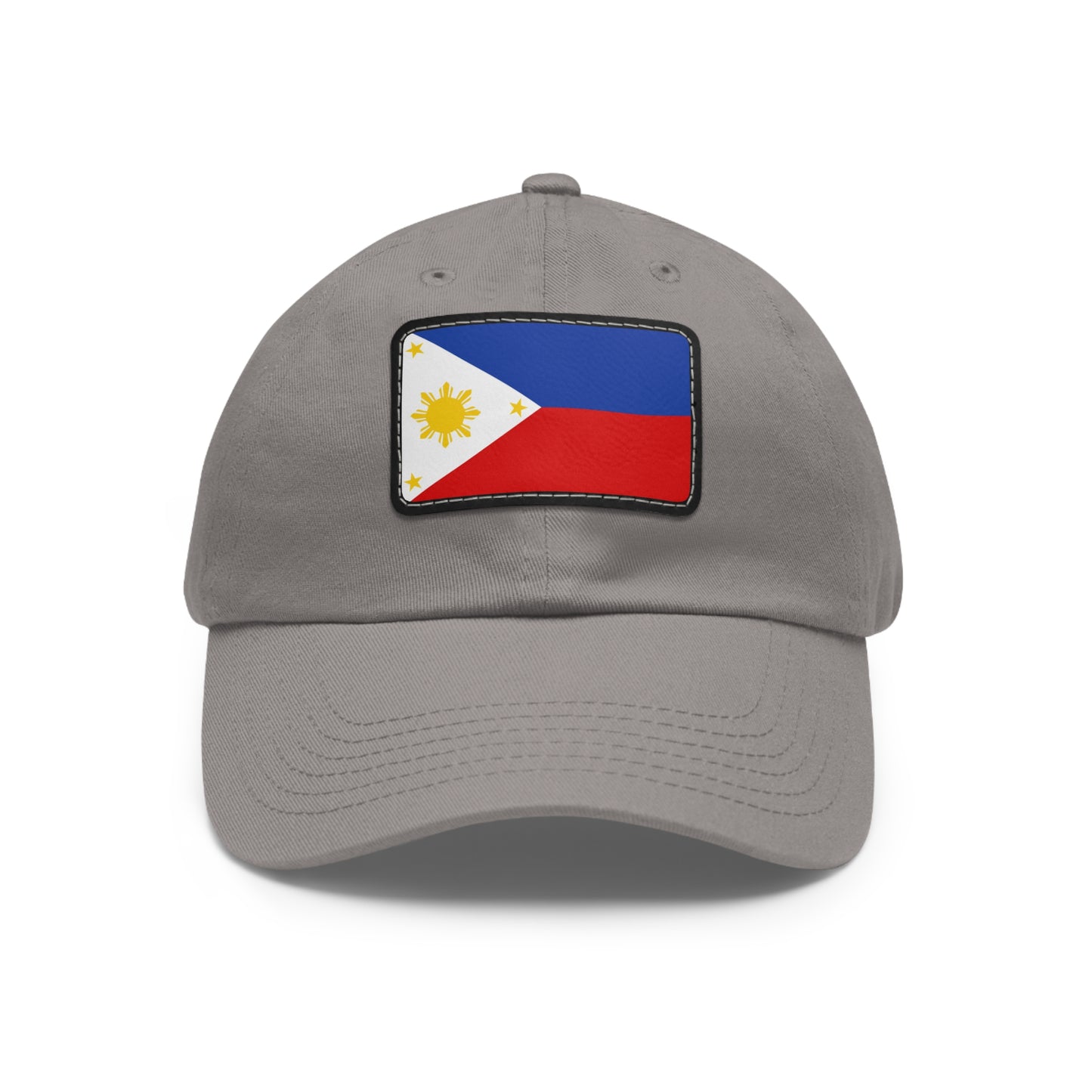Flag Village Philippines Flag Hat Cap with Leather Patch