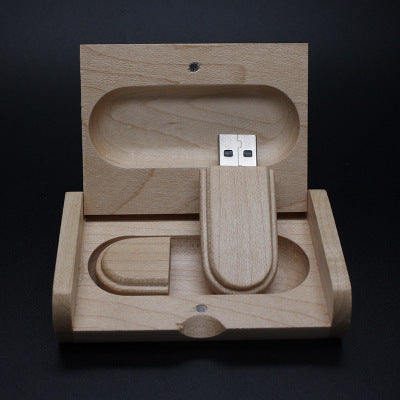 Flag Village Manufacturers of customized business advertising gifts U disk can be printed logo wooden lettering business anniversary gift