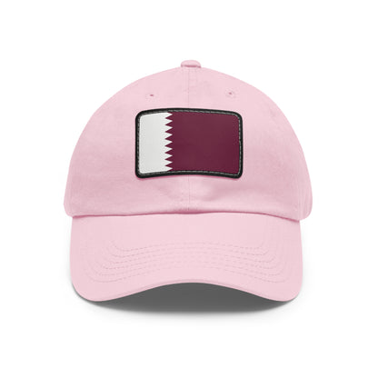 Flag Village Qatar Flag Hat Cap with Leather Patch