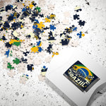 Flag Village BRAZIL Racing Car Sporting Flag Puzzle (110, 252, 520, 1014-piece) BRA0017