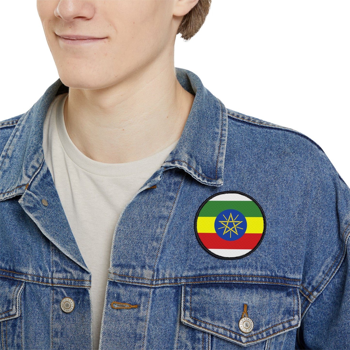 Flag Village Ethiopia Flag Embroidery Iron-On Patches