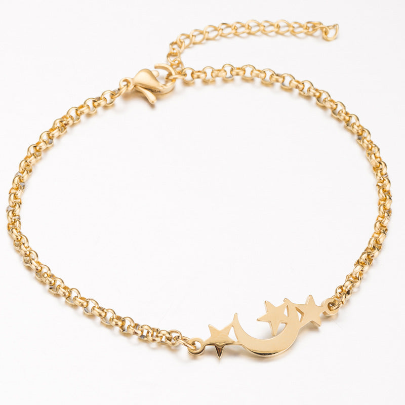 Flag Village Gold Color Charms Bracelet Femme Stainless Steel Women Jewelry Lucky Origami Elephant Bracelets Friendship Gifts