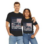 Flag Village USA Vintage Car Flag T-SHIRT Heavy Cotton Tee USA0004