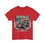 Flag Village USA Vintage Car Flag T-SHIRT Heavy Cotton Tee USA0016