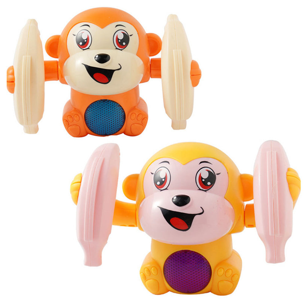 Flag Village Baby Toys Electric Tumbling Monkey Light Music Puzzle Sound Tipping Monkey Kids Toys Early Educational Toys For Children Gifts