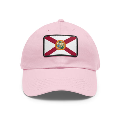 Flag Village USA Florida State Flag Hat Cap with Leather Patch