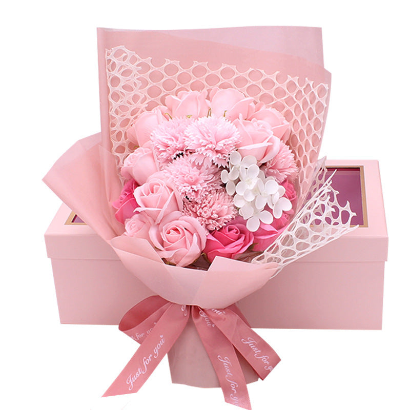 Flag Village Valentine's Day Gift 19 Rose Soap Bouquet Gift Box