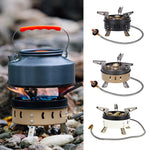 Flag Village Portable Windproof Camping Cookout Gas Stove Holder Set