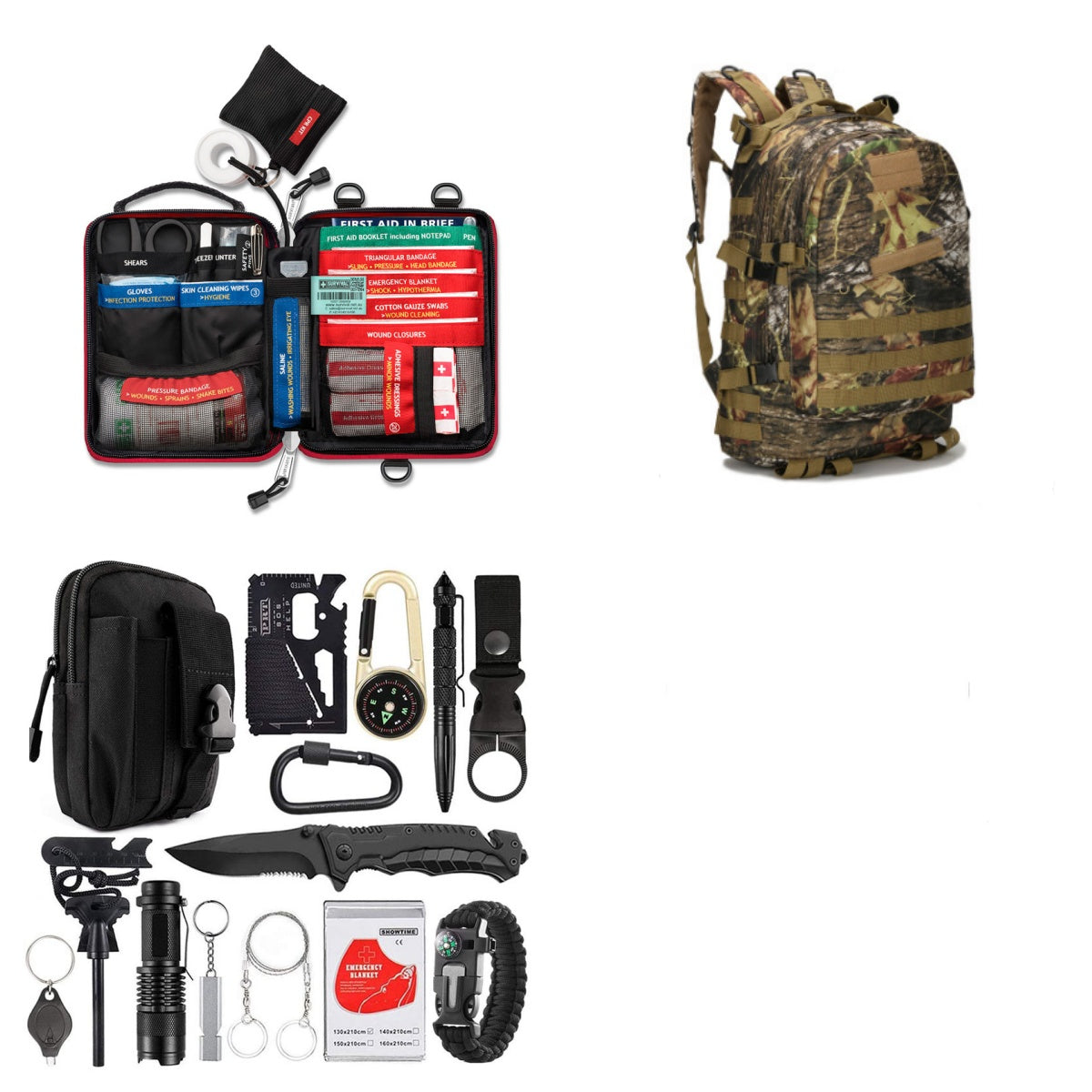 Flag Village Amazon'S New Outdoor Camping Camping Multi-Function Tool Wild Survival Equipment Sos Self-Defense Supplies