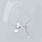 Flag Village Custom Text Love Letter Envelope Pendant Confession Locket Necklace Jewelry Special Gifts For Women Teens Girlfriend Wife Lover