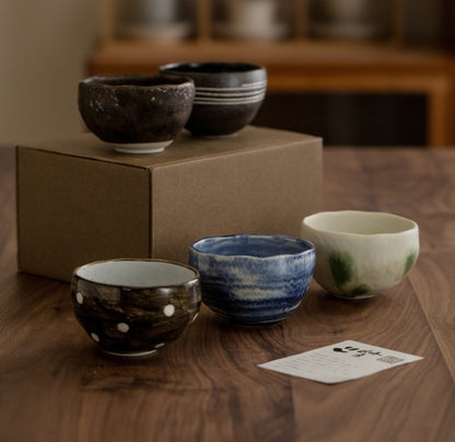 Flag Village Tableware Gift Box Set Japanese-style Household Heat-resistant Ceramic Soup Bowl