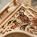 Flag Village Robotime 223pcs 3D Wooden Puzzle Magic Piano Mechanical Music Box Toy Gift Desk Gift For Men Women Hobby AMK81