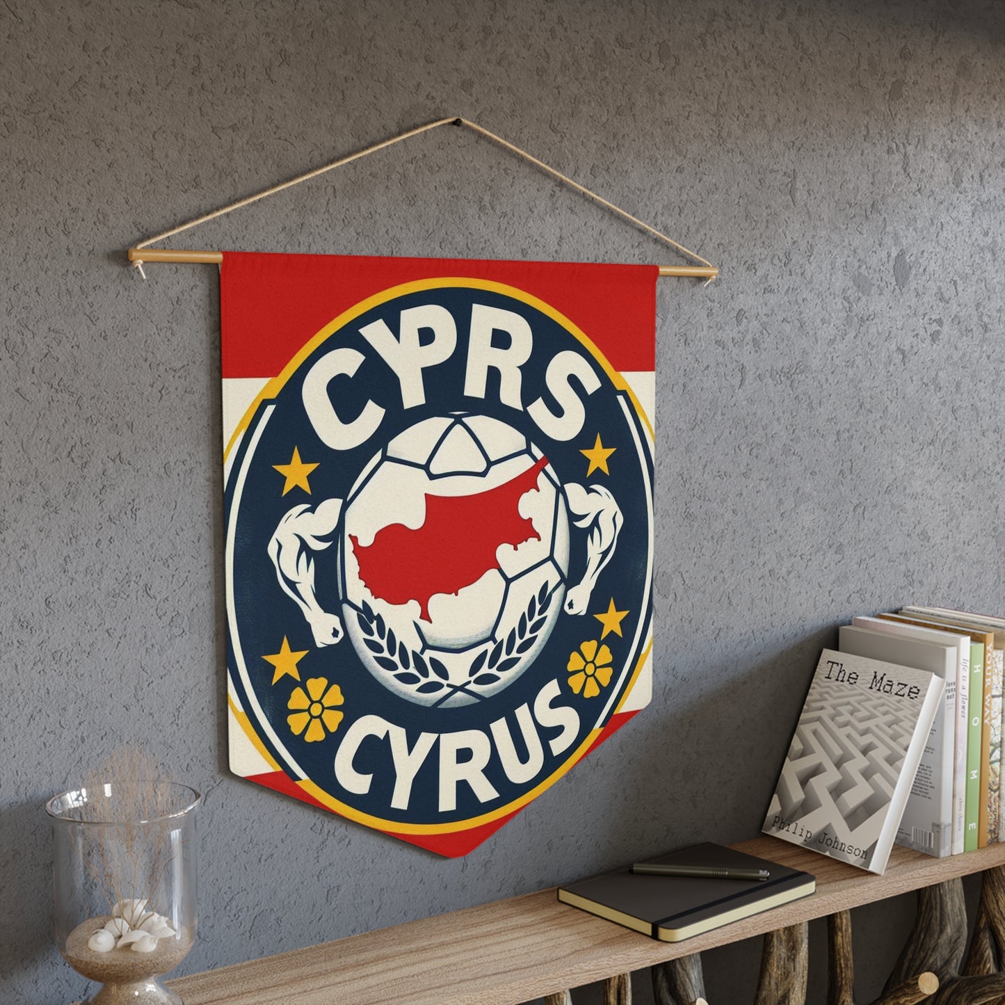 Flag Village Cyprus Flag Pennant Sporting Home Wall decoration CYP0001