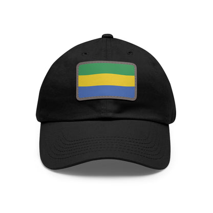 Flag Village Gabon Flag Hat Cap with Leather Patch