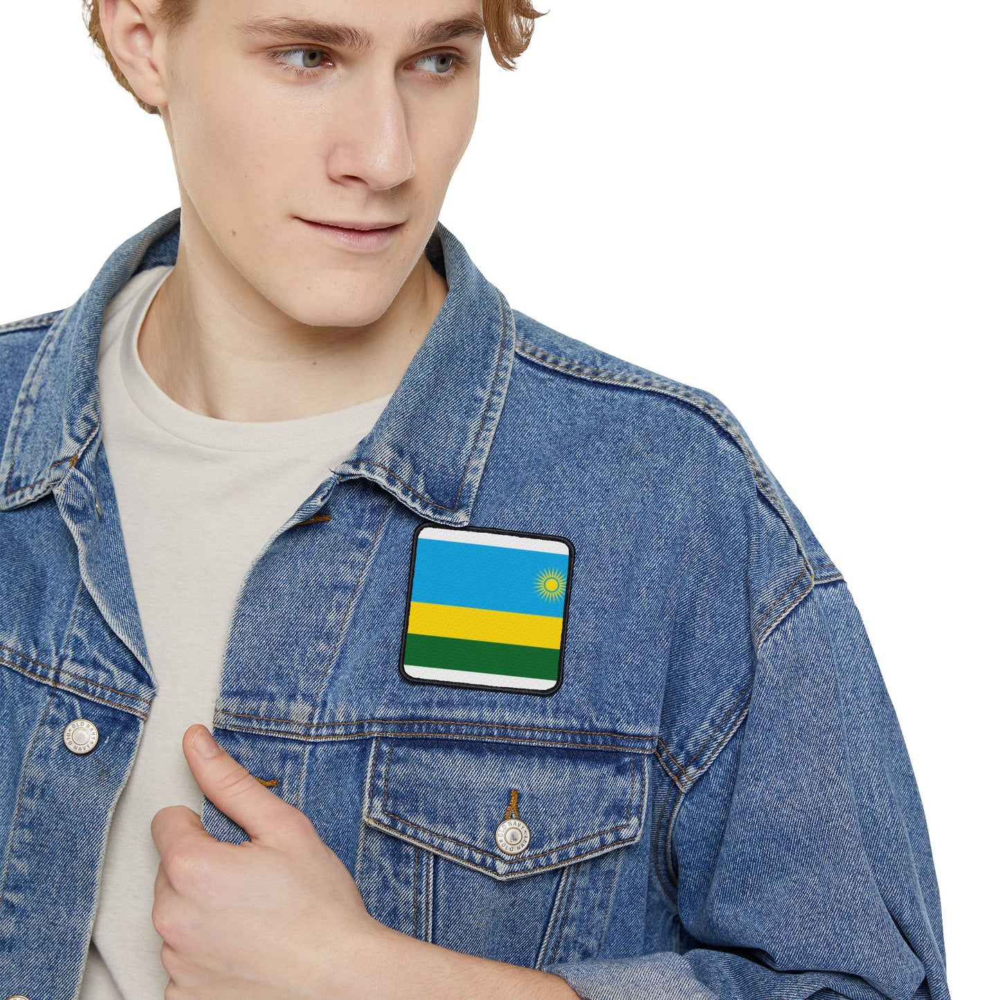 Flag Village Rwanda Flag Embroidery Iron-On Patches