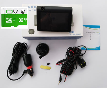 Flag Village Auto Tools 1080P High-definition Three-record Driving Recorder