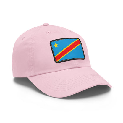 Flag Village Democratic Republic Of The Congo Flag Hat Cap with Leather Patch