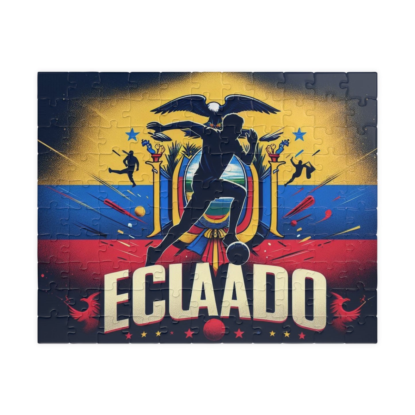 Flag Village Ecuador Sporting Flag Puzzle (110, 252, 520, 1014-piece) ECU0003